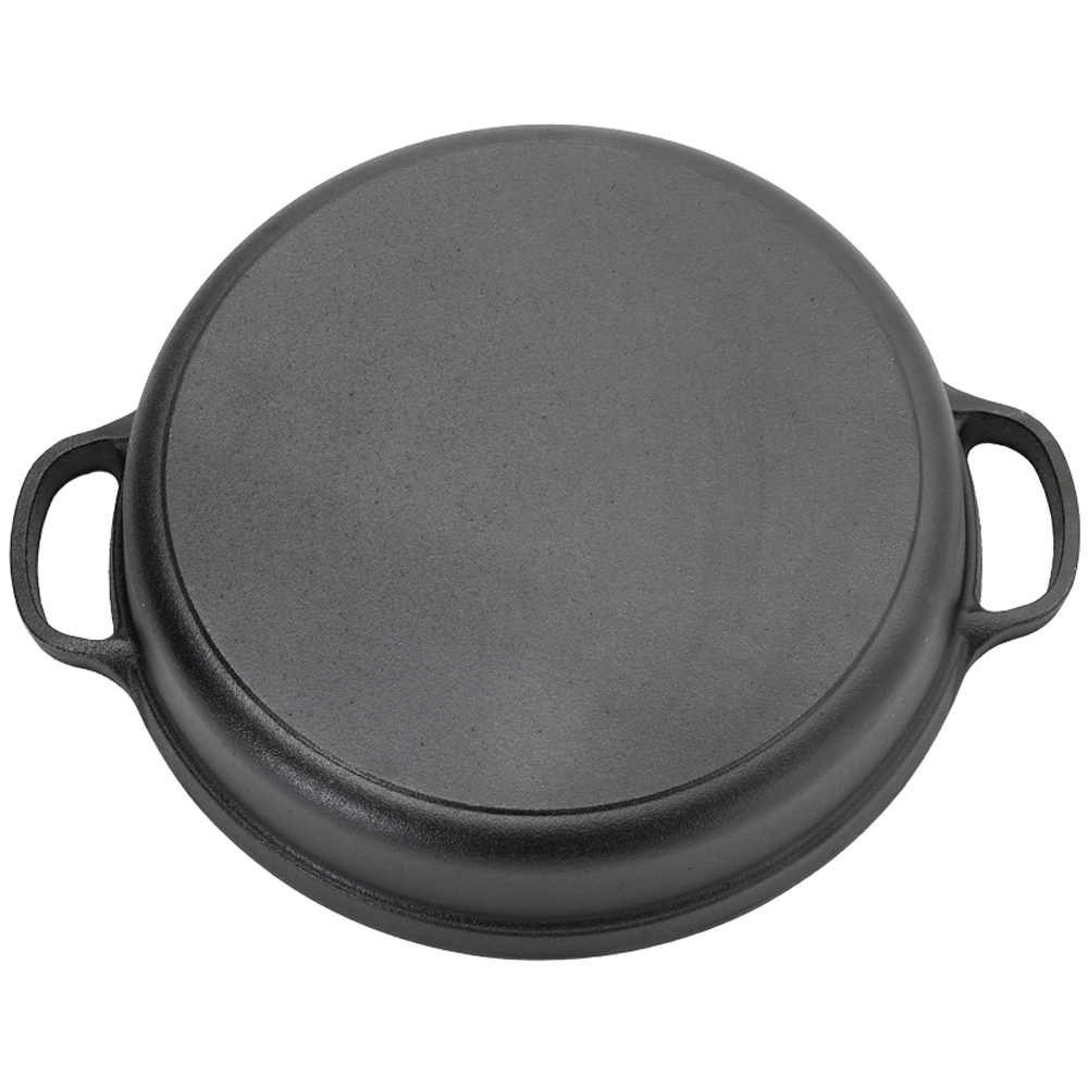 Living and Home 35cm Round Cast Iron Frying Pan Image 3