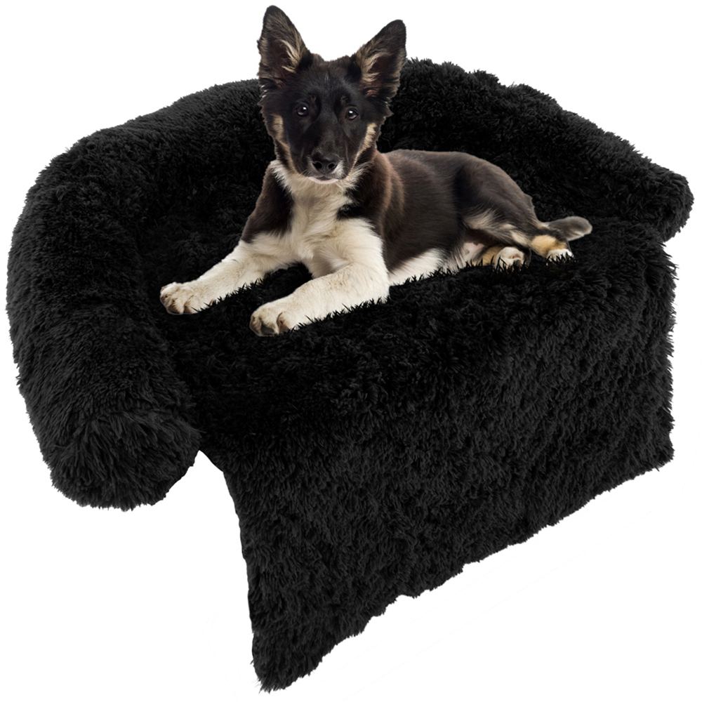 Costway Medium Black Dog Mat Couch Cover Protector Image 1