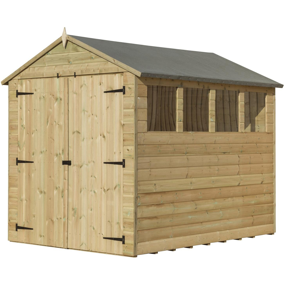 Empire Sheds 9800 6 x 7ft Double Door Tongue and Groove Premier Apex Garden Shed Image 1