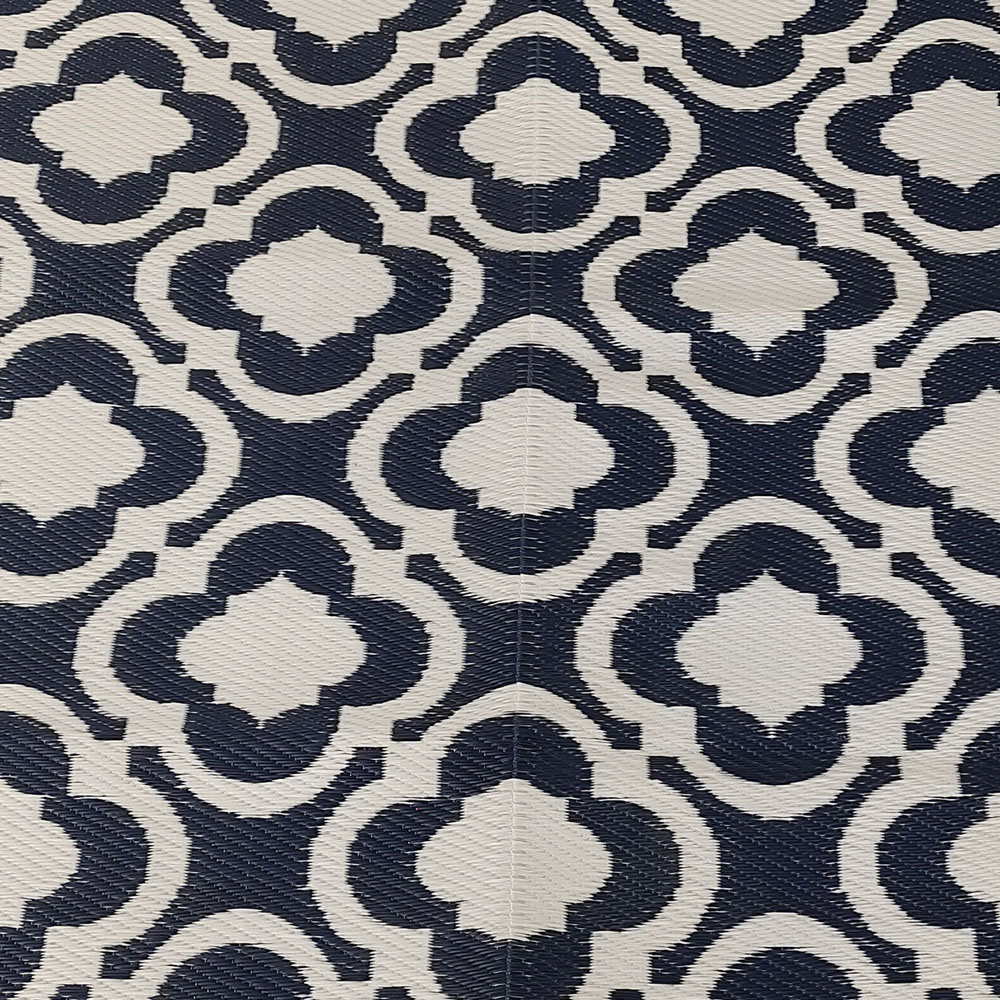 Charles Bentley Navy Moroccan Patterned Outdoor Rug 120 x 170cm Image 4