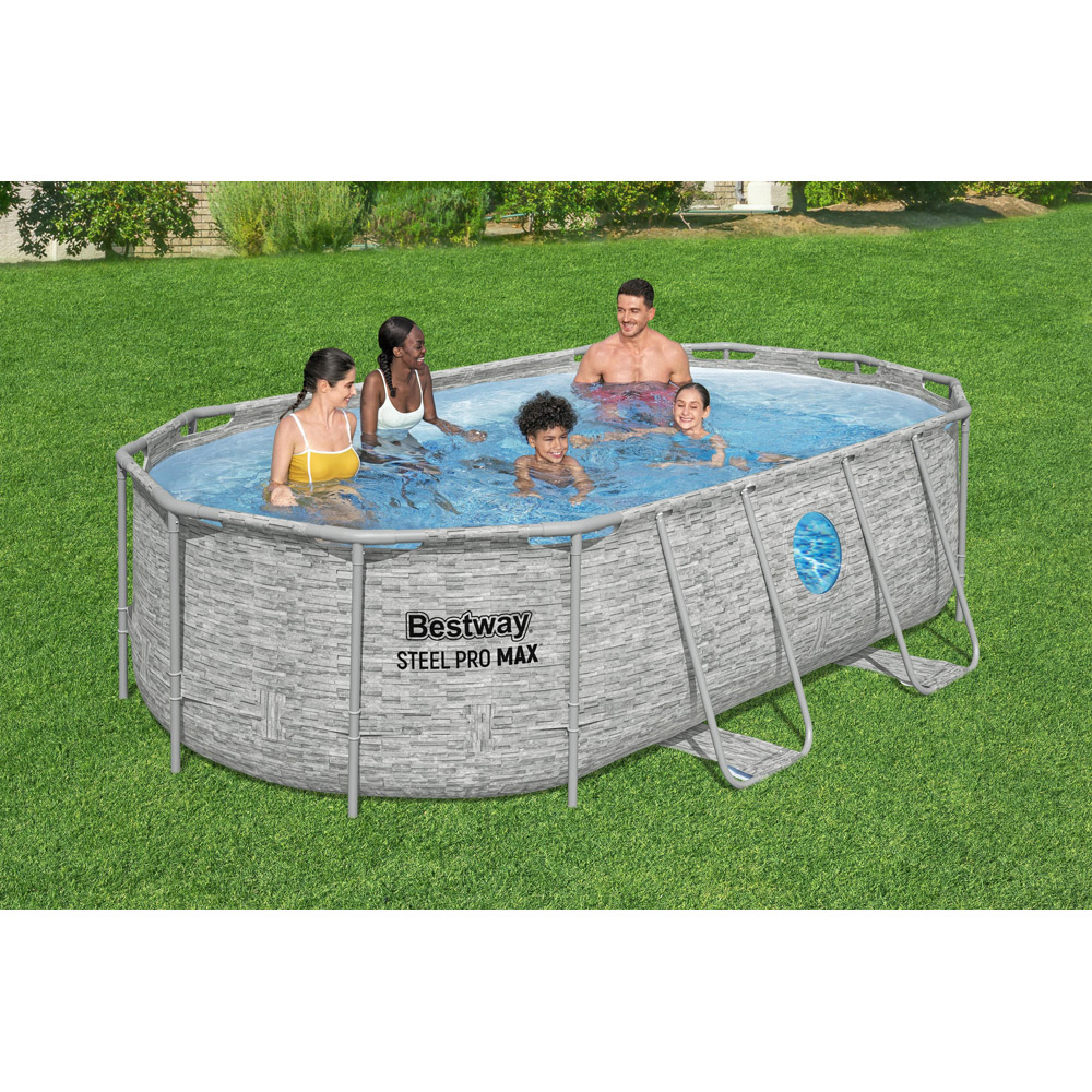 Bestway Splashview Oval Pool Set 14 x 8.2ft x 39.5 inch Image 2