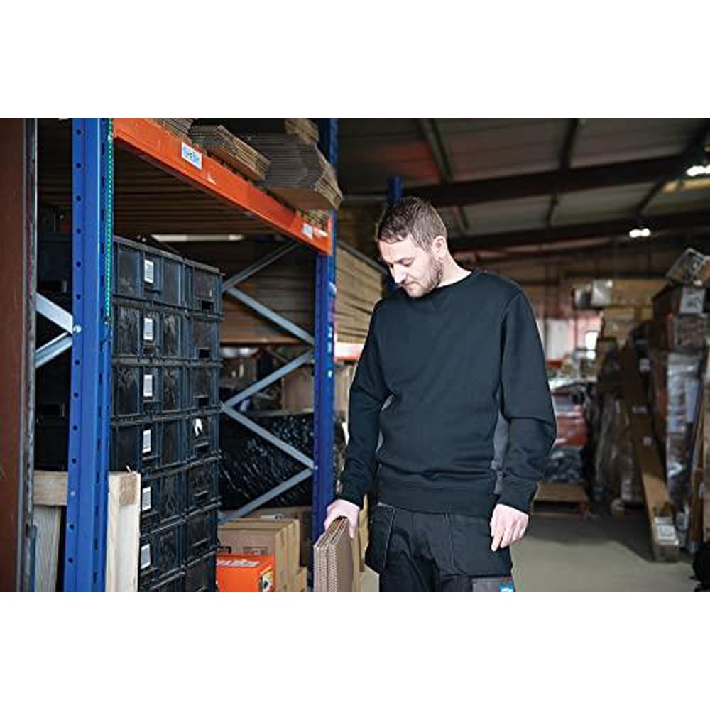 Tough Grit 2 Tone Sweatshirt M Black and Charcoal Image 2