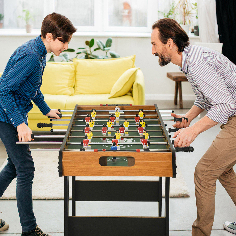 HOMCOM Multicolour Folding Full Sized Mini Foosball Table Image 2