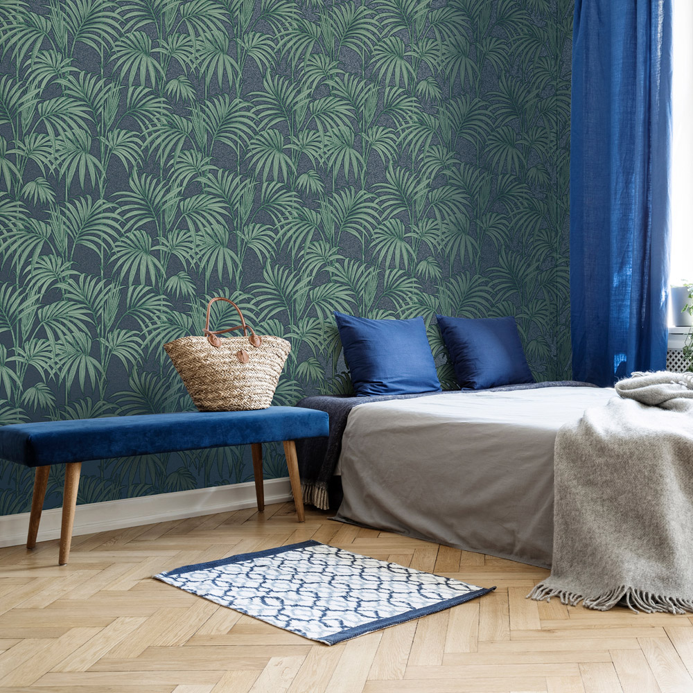 Julien MacDonald Honolulu Navy Wallpaper Image 3