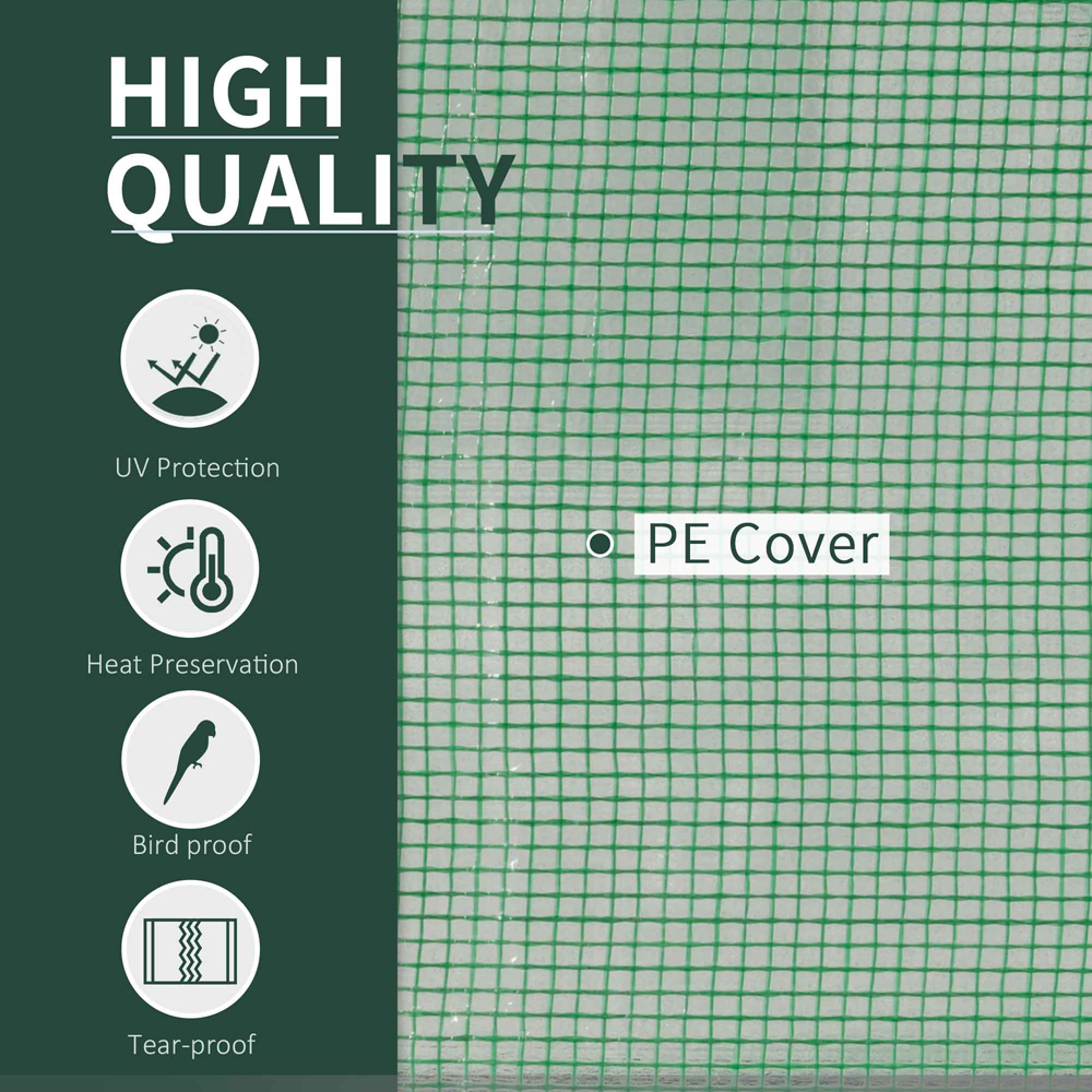 Outsunny Portable PE Cover Tunnel 6.5 x 3.2ft Greenhouse Image 4