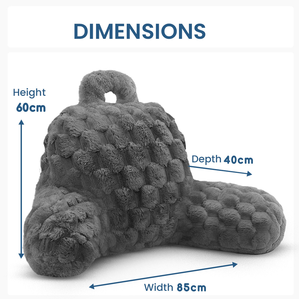 Velosso Charcoal Chunky Popcorn Back Pillow 65 x 55cm Image 5