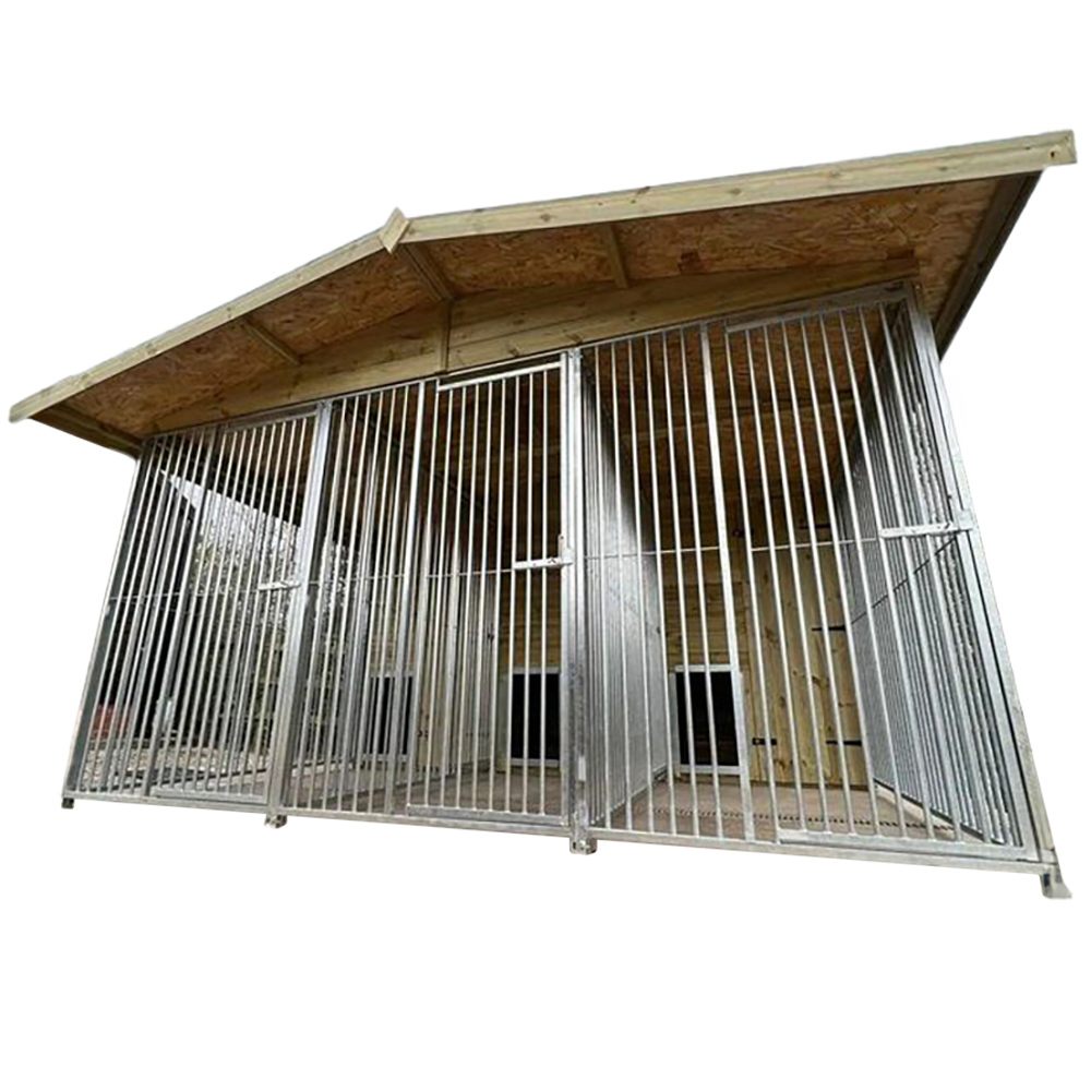 Benchmark Dog Kennel with Apex Roof - Triple 12 x 8ft Premium Wood Range Image 1
