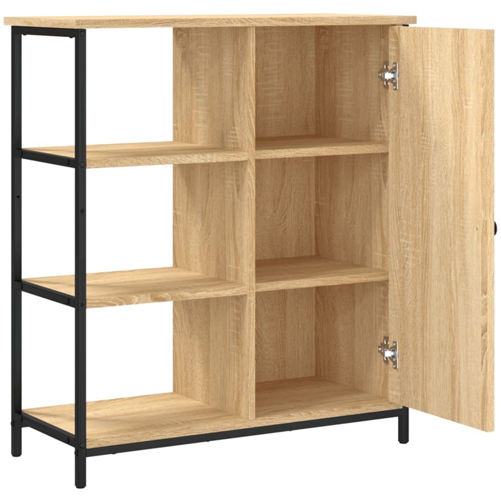 vidaXL Single Door 3 Shelf Sonoma Oak Sideboard Image 5