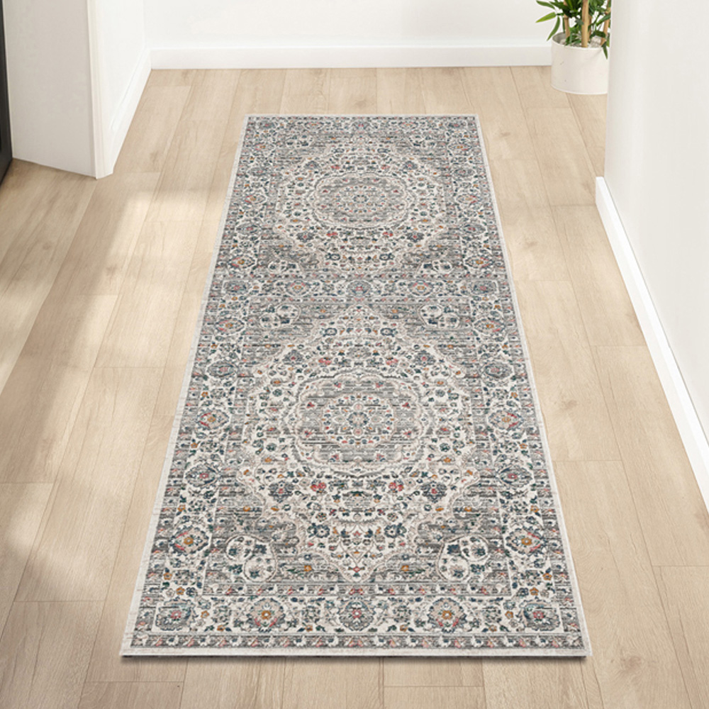 Portland Urco Zane Nuevo Beige Textured Runner Rug 66 x 200cm Image 1