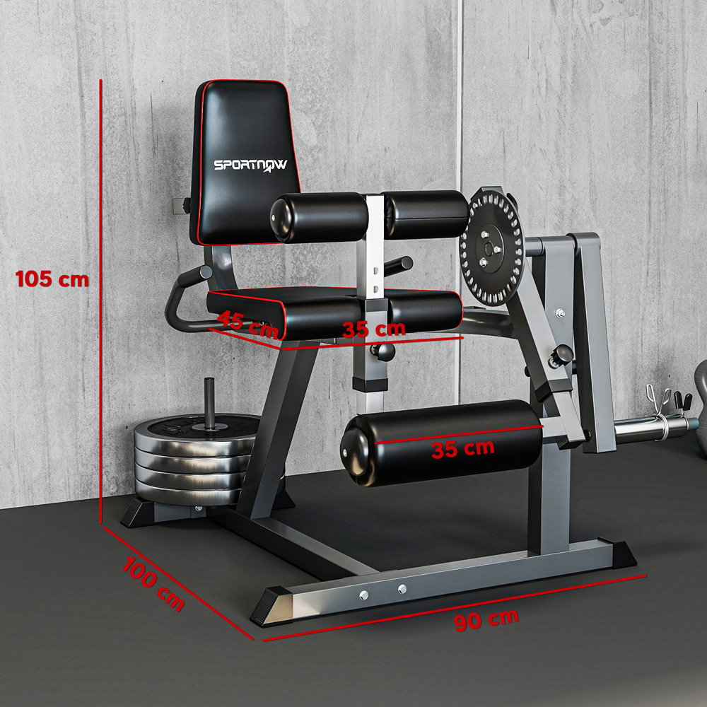 SPORTNOW Adjustable Calf Raise and Leg Extension Curl Machine Image 9