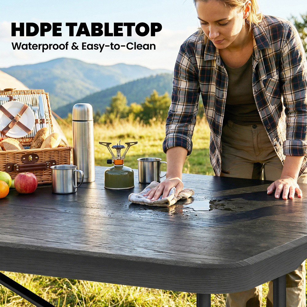 Outsunny 4 Seater Foldable Picnic Table and Chair Set Image 4