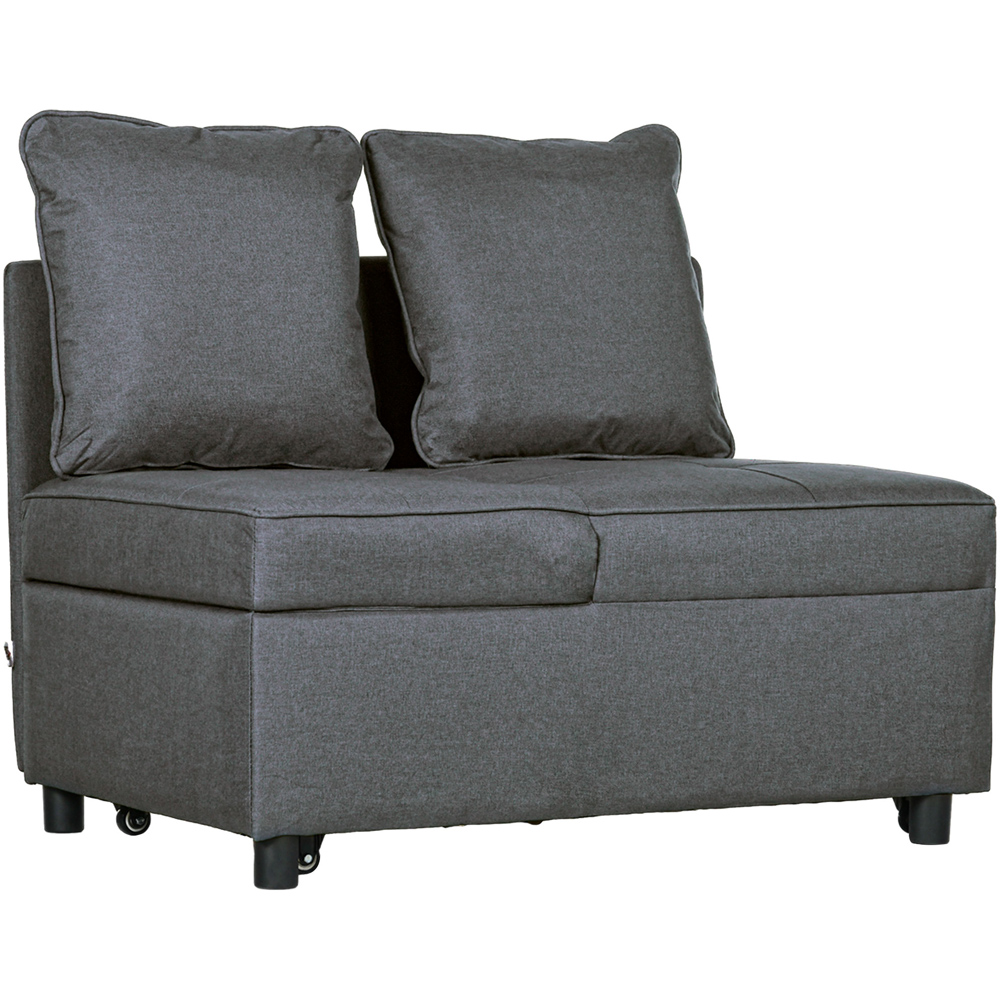 Portland Grey 2 Seater Recliner Sofa Bed Image 2