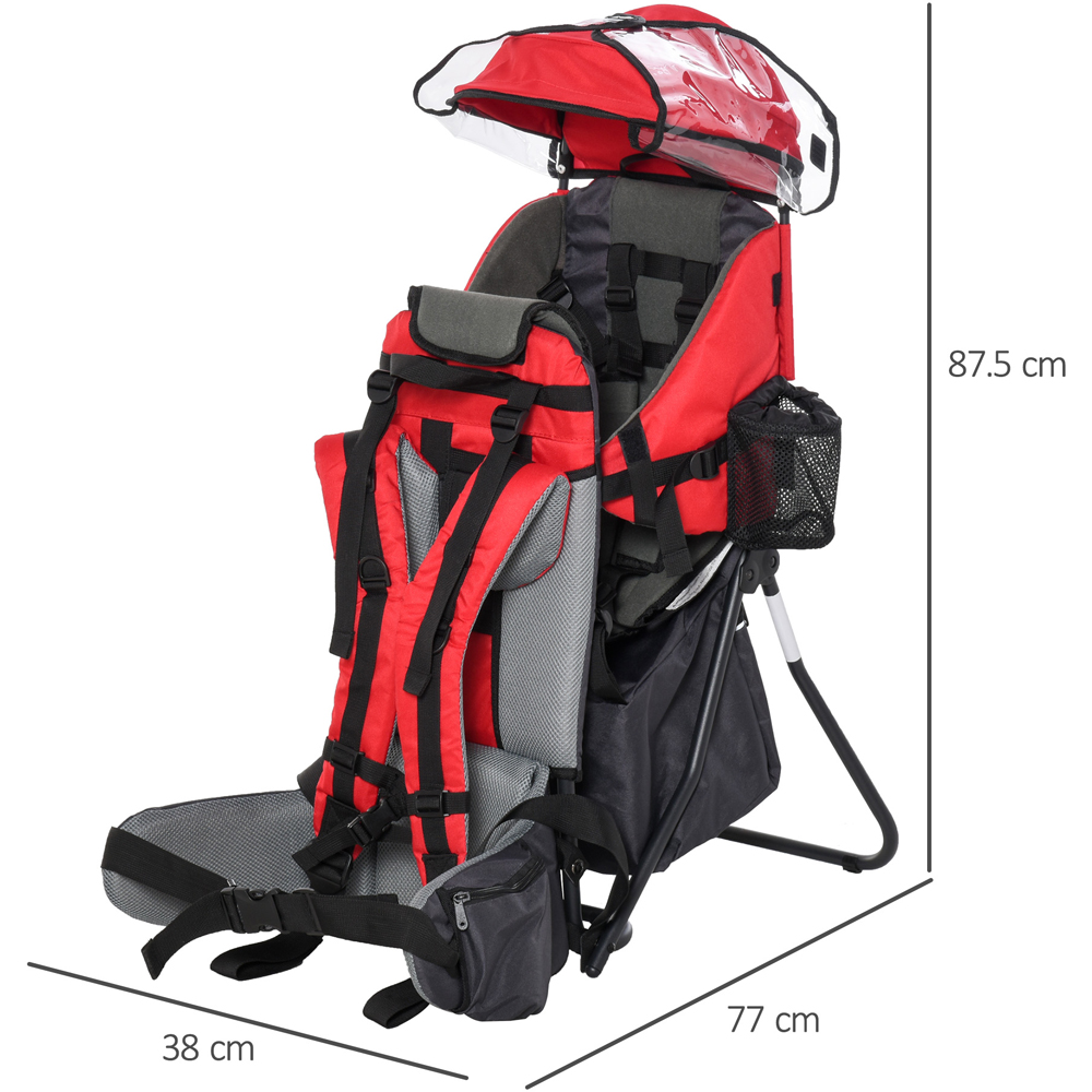 Portland Red Hiking Baby Backpack Carrier Image 3