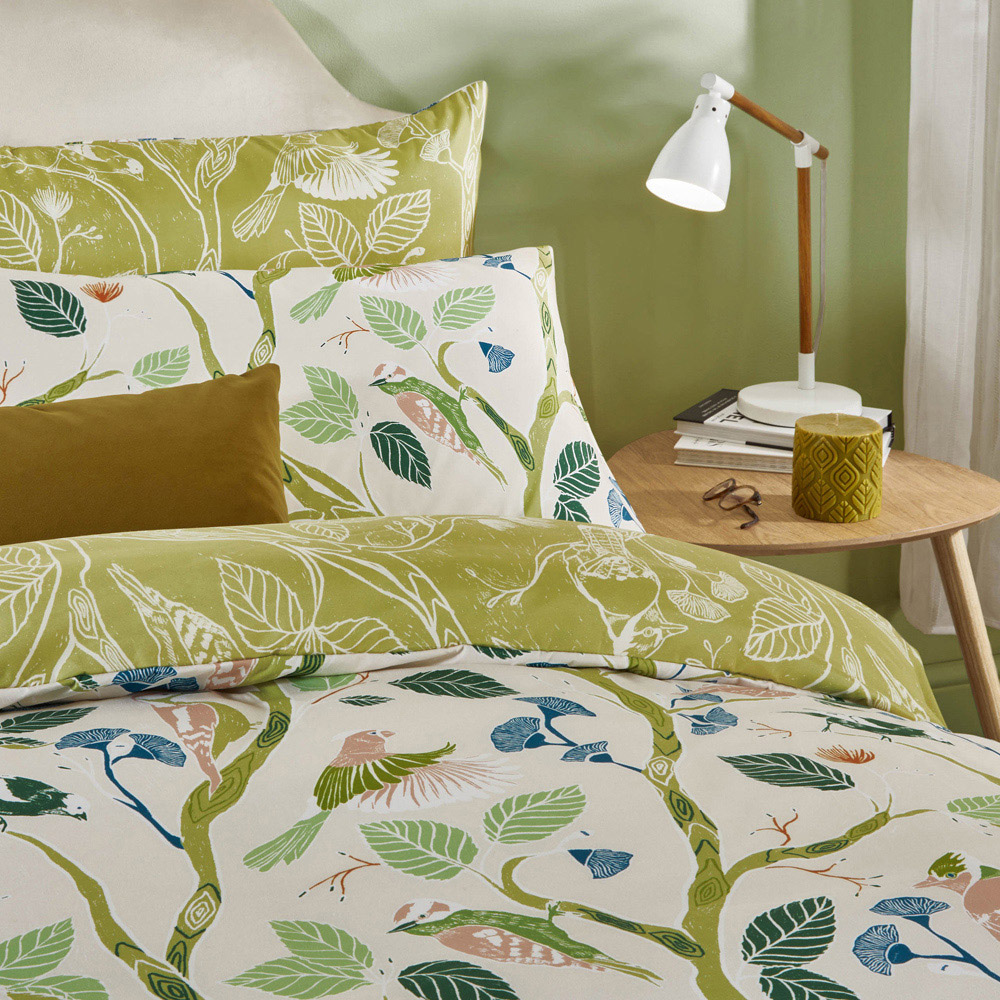 Duvet Day Woodlow Single Sage Green Printed Duvet Set Image 2