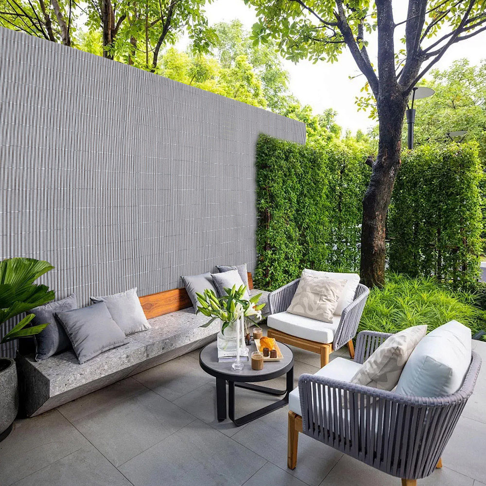 Living and Home 3.9 x 9.8ft Light Grey Waterproof UV-Resistant Privacy Fence Image 5