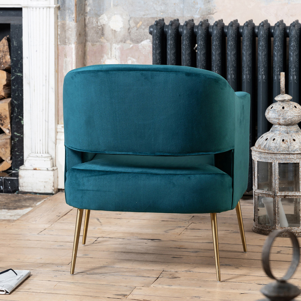 Artemis Home Hobson Teal Velvet Accent Chair Image 3