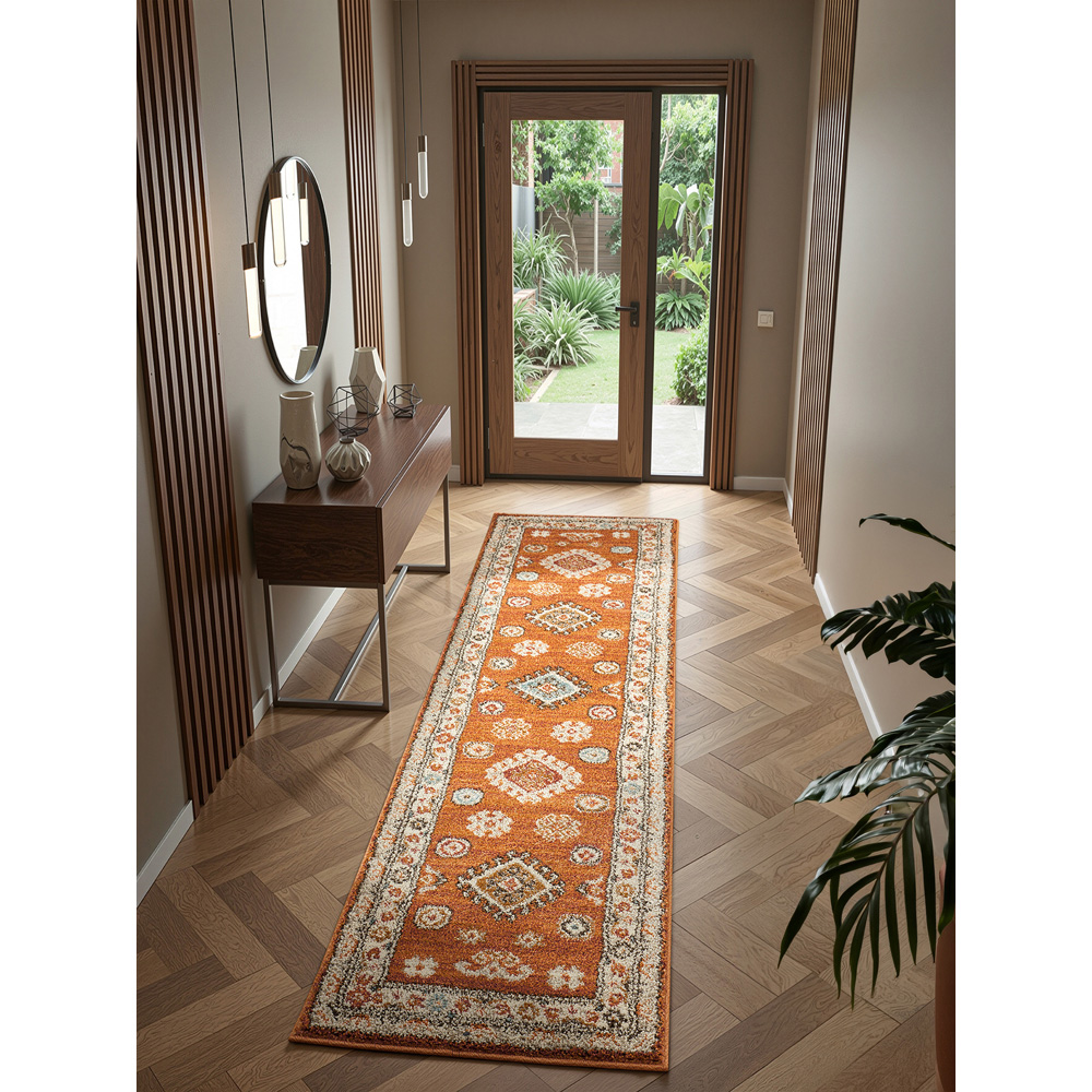 Portland HMC 5567 Terracotta Cashmere Rug 60 x 230cm Image 4