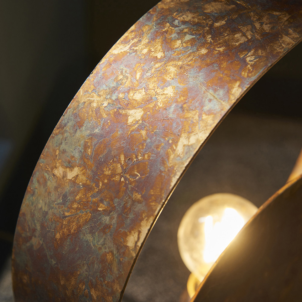 Merano Messina Gold Patina and Dark Bronze Table Lamp Image 4