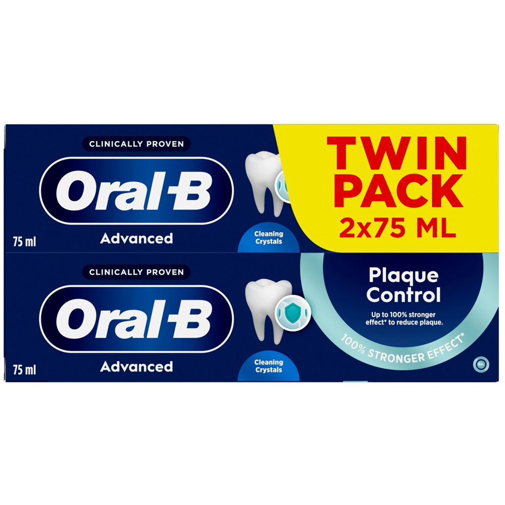 Pack of 2 Oral-B Advanced Plaque Control Toothpastes Image 2
