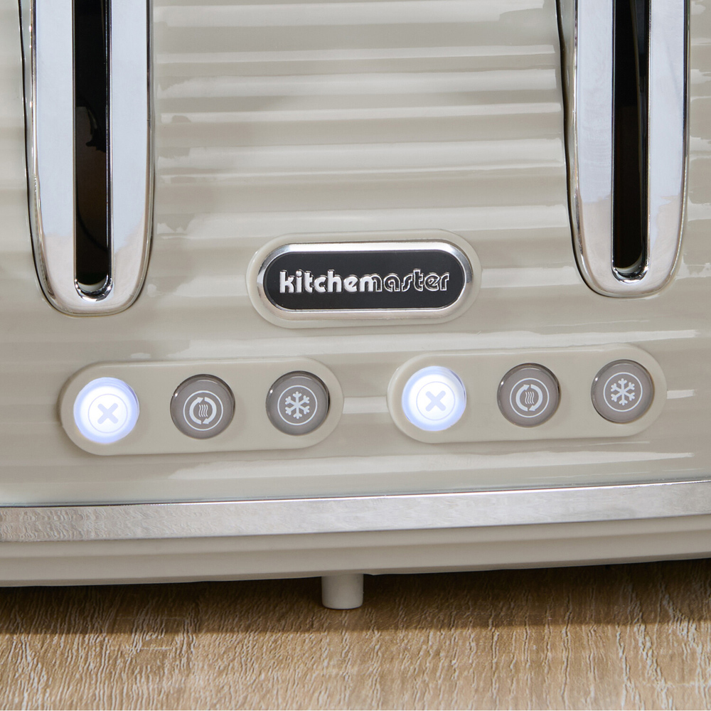 Kitchen Master 4 Slice Stainless Steel Toaster Putty Grey Image 6