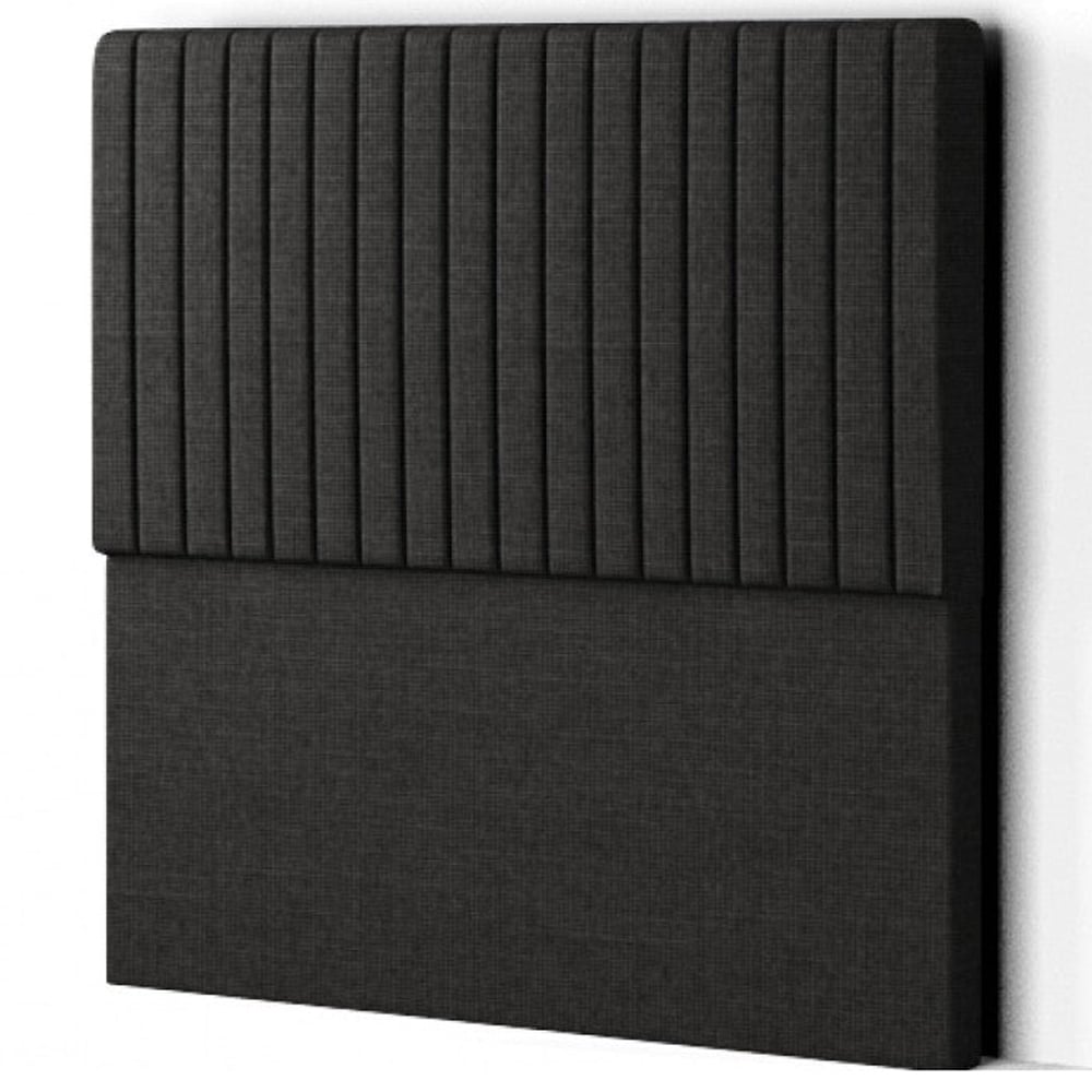 Eleganza Maryland King Size Black Linen Floor Standing Headboard Image 2