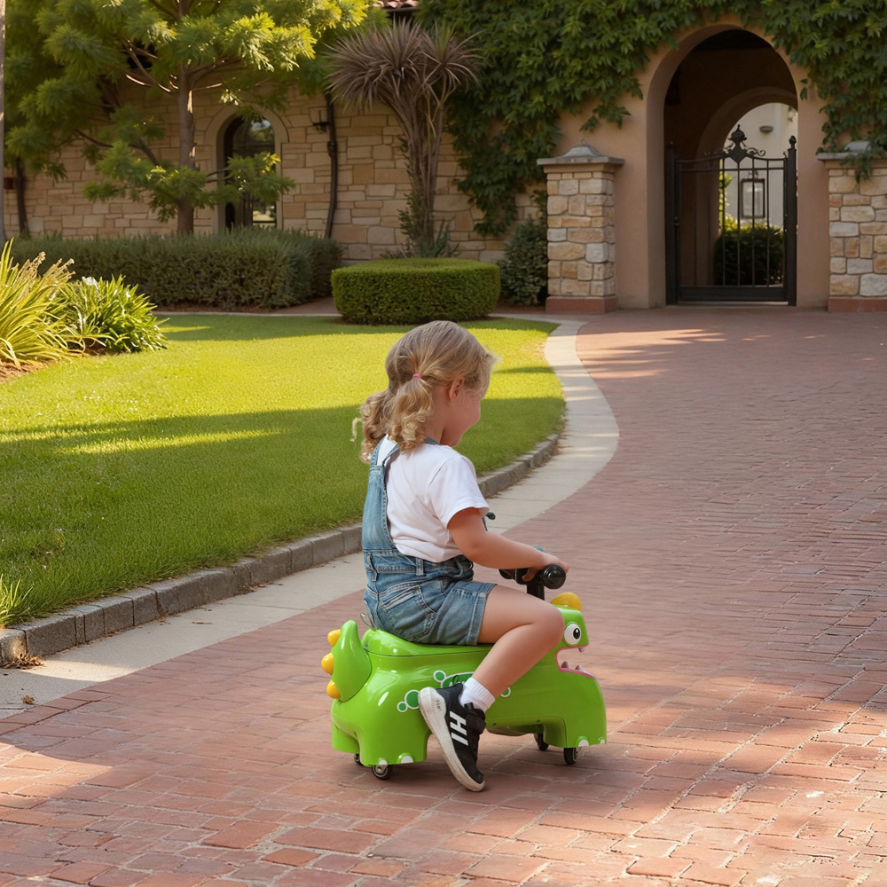 Tommy Toys AIYAPLAY Kids Green Dinosaur Shape Ride On Car Toddler Walker Image 3