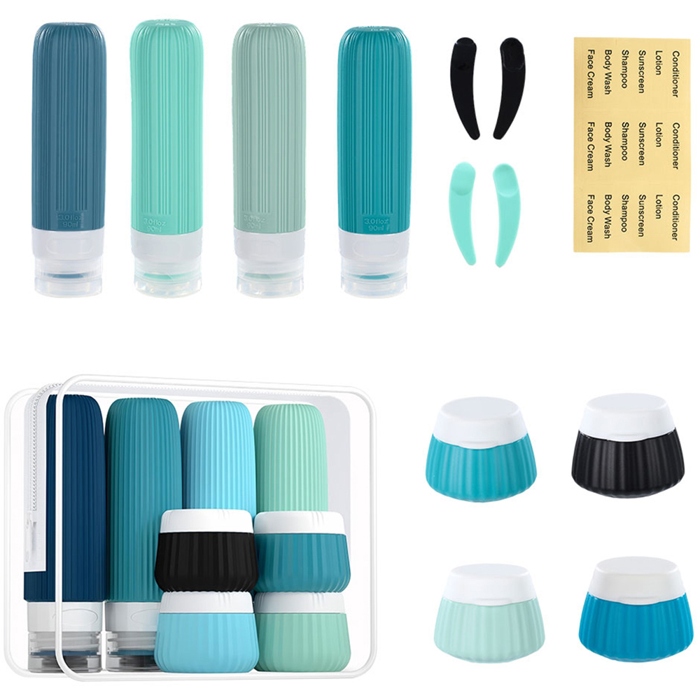 Living and Home 14 Piece Multicolour Travel Bottle Set Image 2