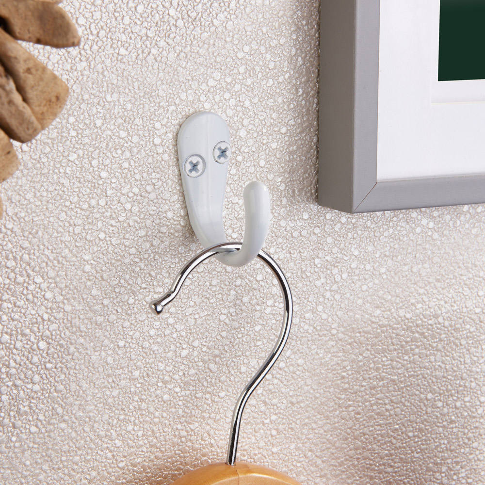 Headbourne White Robe Hook 2 Pack Image 2