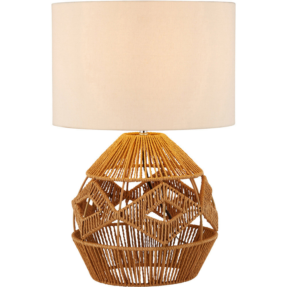 Lighting Collection Laird Rattan Table Lamp Image 3