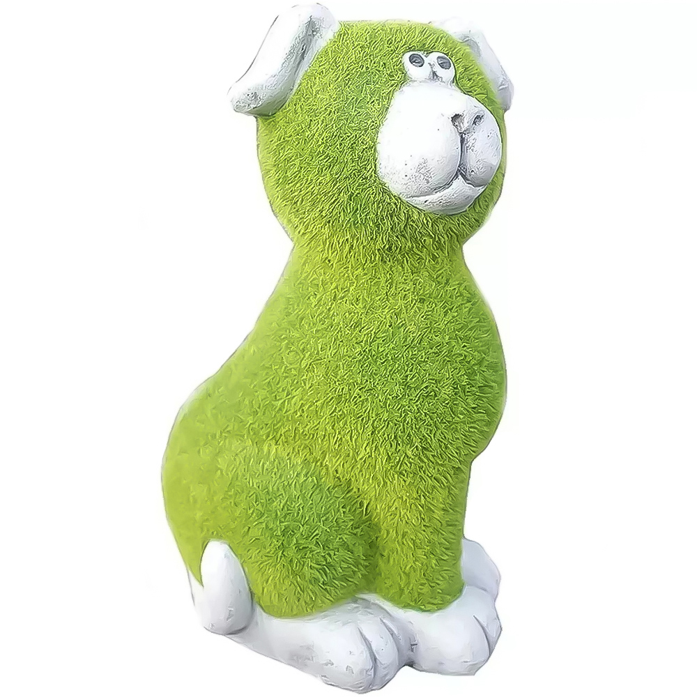 Garden Mile Grass and Stone Effect Dog Garden Ornament Image 1