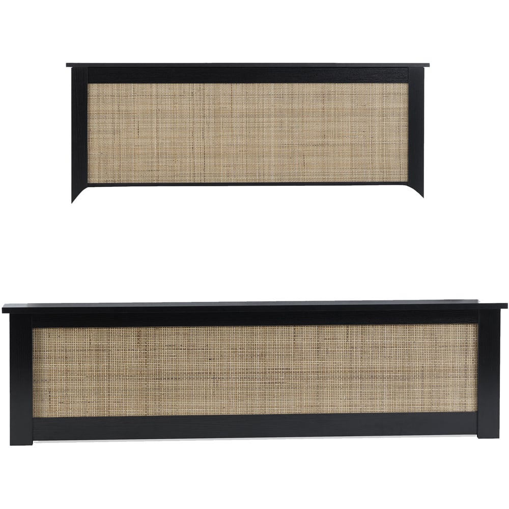 Julian Bowen Padstow Ottoman King Size Black Bed Frame Image 3