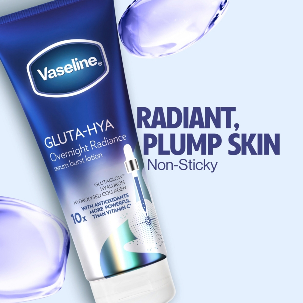 Vaseline Gluta-Hya Overnight Radiance Serum Burst Repairing Body Lotion 200ml 6 Pack Image 6