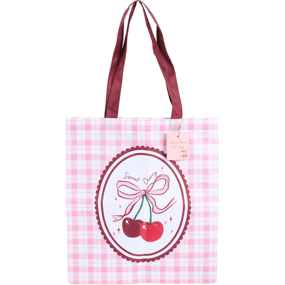 Cherry Check Tote Bag Image 2