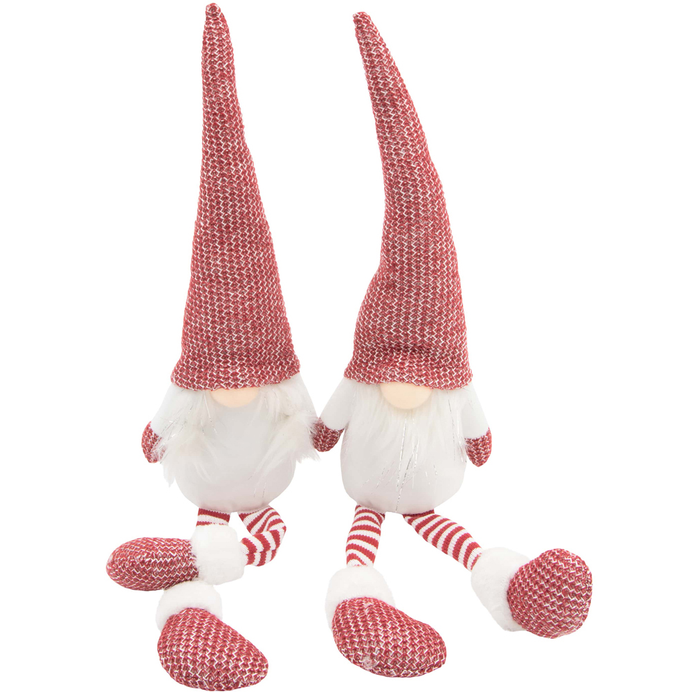 The Christmas Workshop Red Hanging Legs Gonk Decoration 45cm 2 Pack Image 1