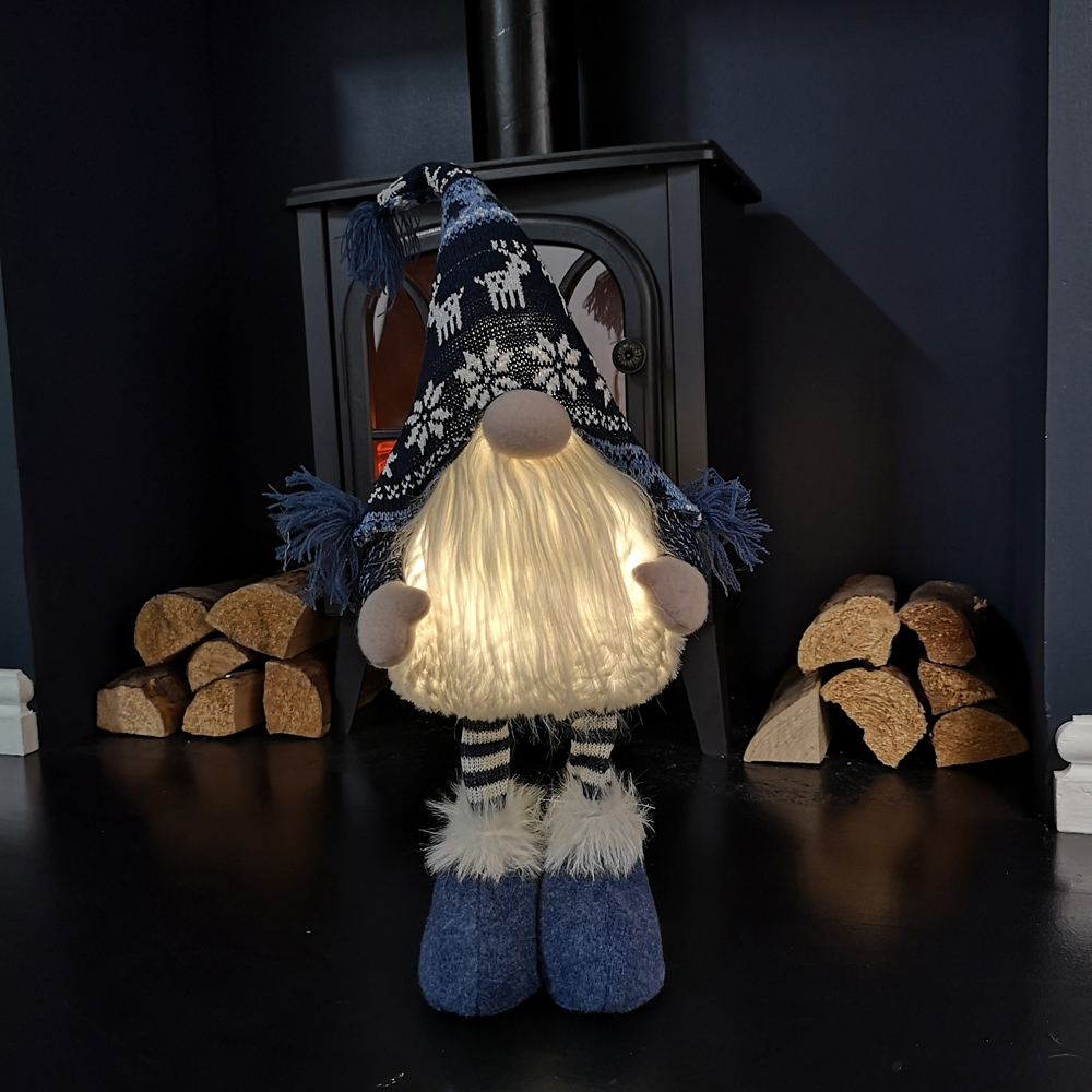 Samuel Alexander Dark Blue Telescopic Legs Gonk Light Up Christmas Decoration Image 2