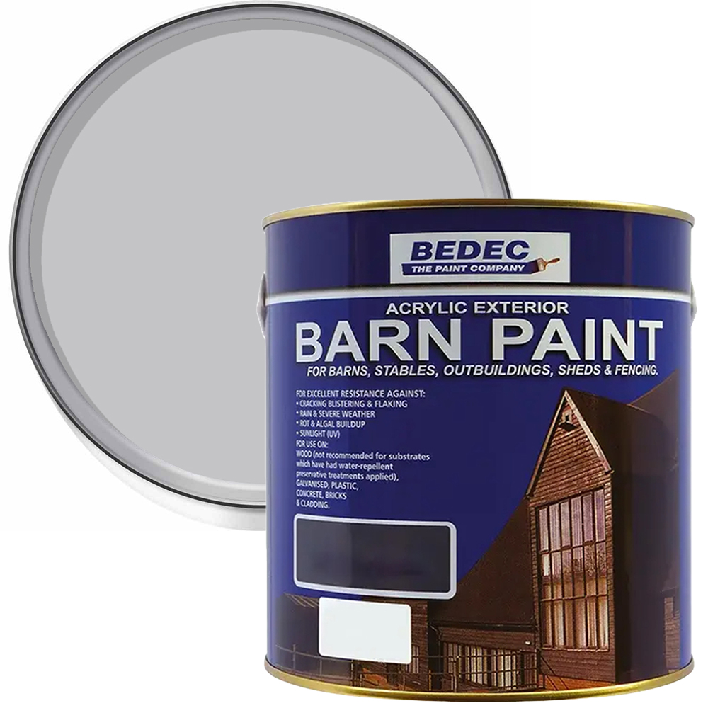 Bedec Light Grey Semi Gloss Barn Paint 2.5L Image 1
