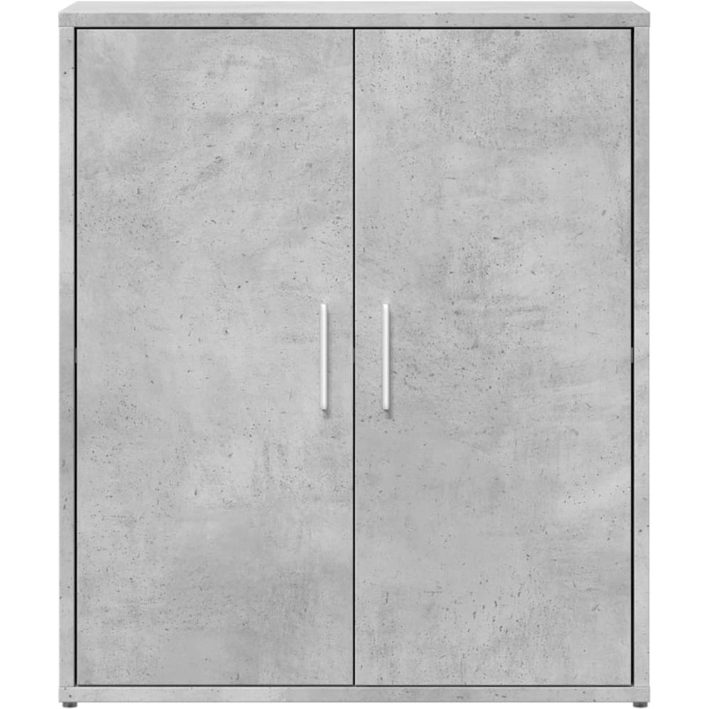 vidaXL 2 Door Concrete Grey Wooden Sideboard Set of 2 Image 3