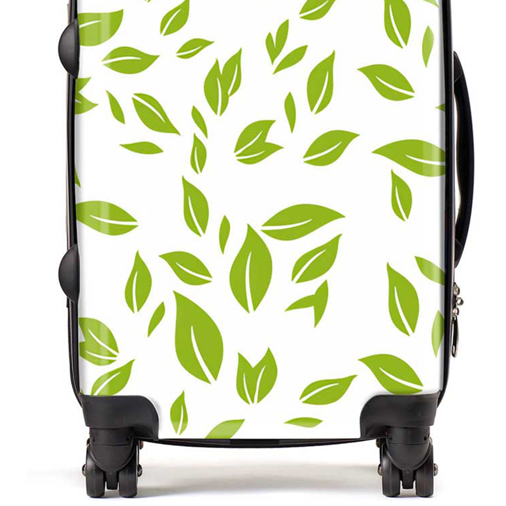 Warren Reed Designer Cabin Green Leaves Suitcase Image 2