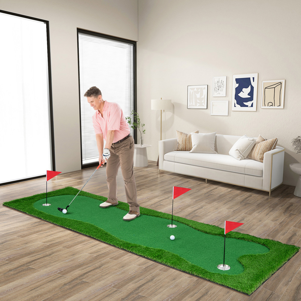 Costway Golf Putting Green Practice Mat 1 x 3.3ft Image 2