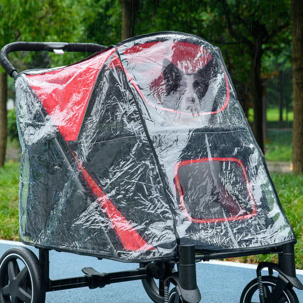 PawHut Dog Stroller Rain Cover, Cover for Dog Pram Buggy for, Large, Medium Dogs Image 2