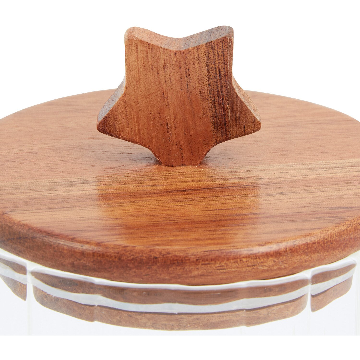 Ribbed Glass Jar with Star Lid - 400ml Image 3