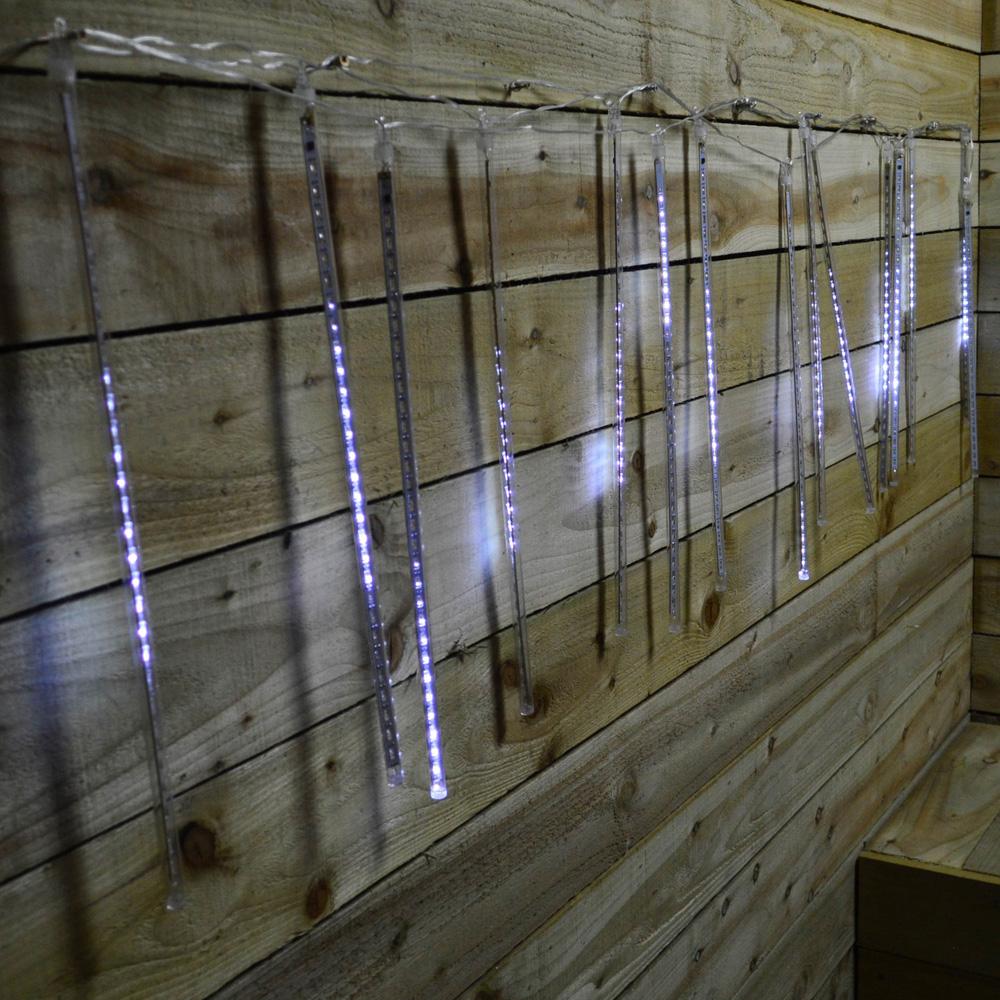 Premier 450 Cool White LED Tube Snowing Effect Christmas Icicle Light 15 x 50cm Image 5