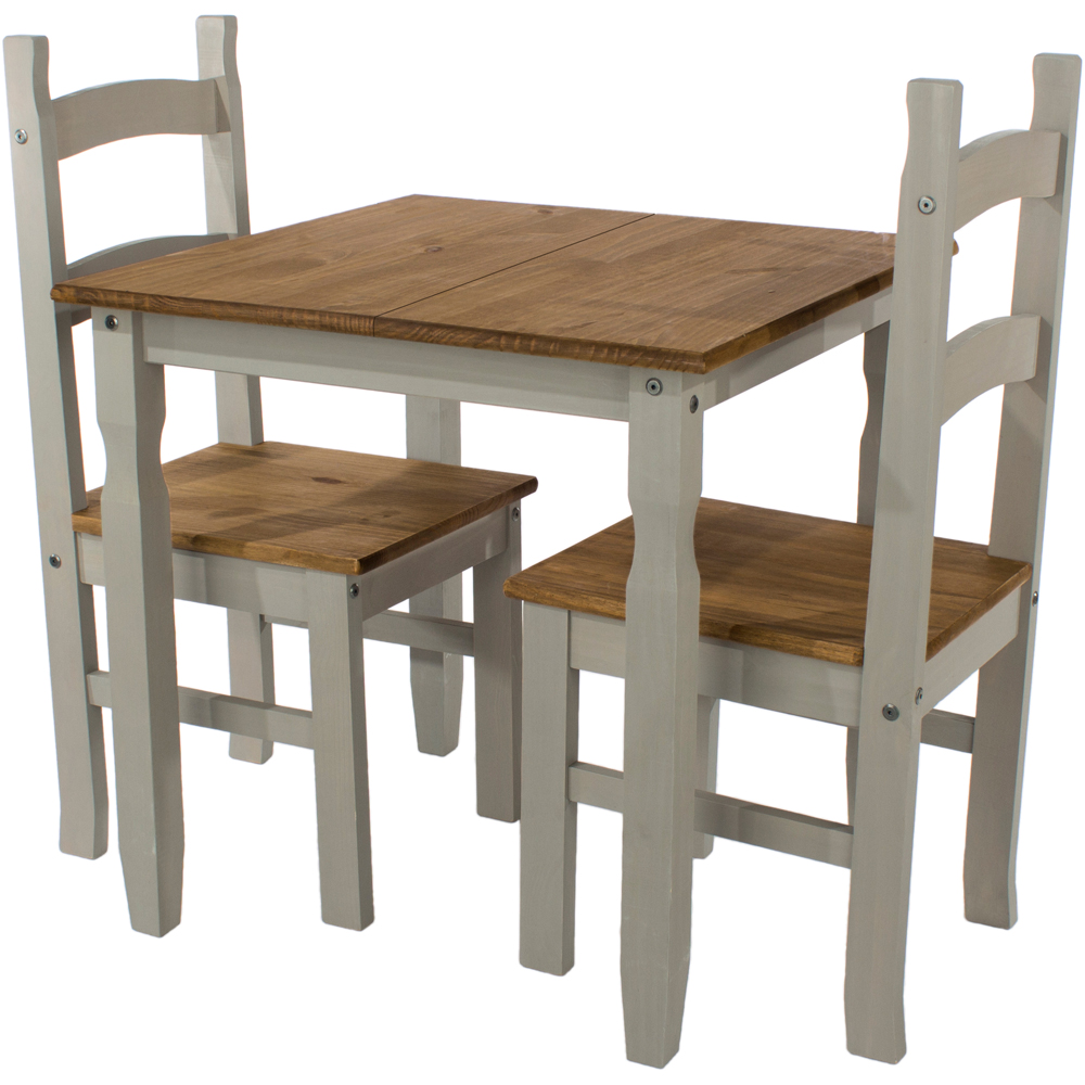 Corona 2 Seater Dining Set Grey Image 2
