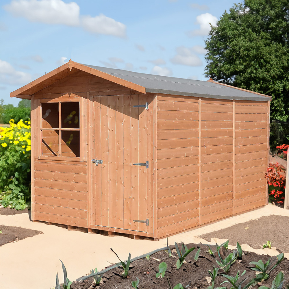 Shire Barraca 7 x 10ft Dip Treated Wooden Shiplap Shed Image 6