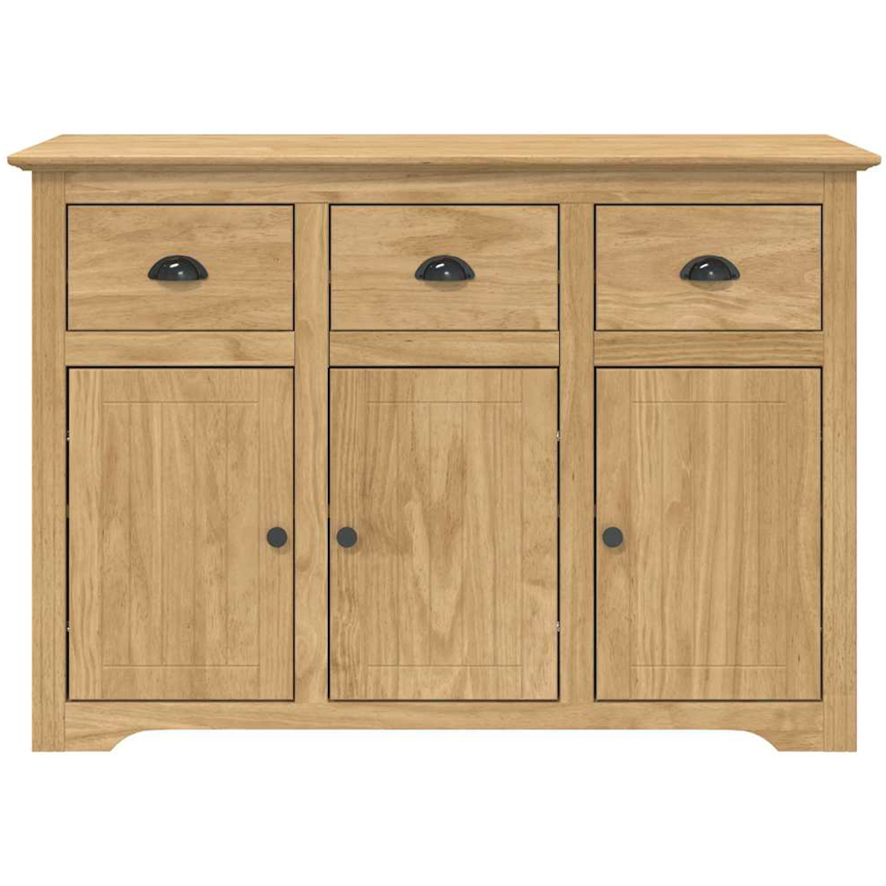 vidaXL Bodo 3 Door 3 Drawer Honey Brown Sideboard Image 4
