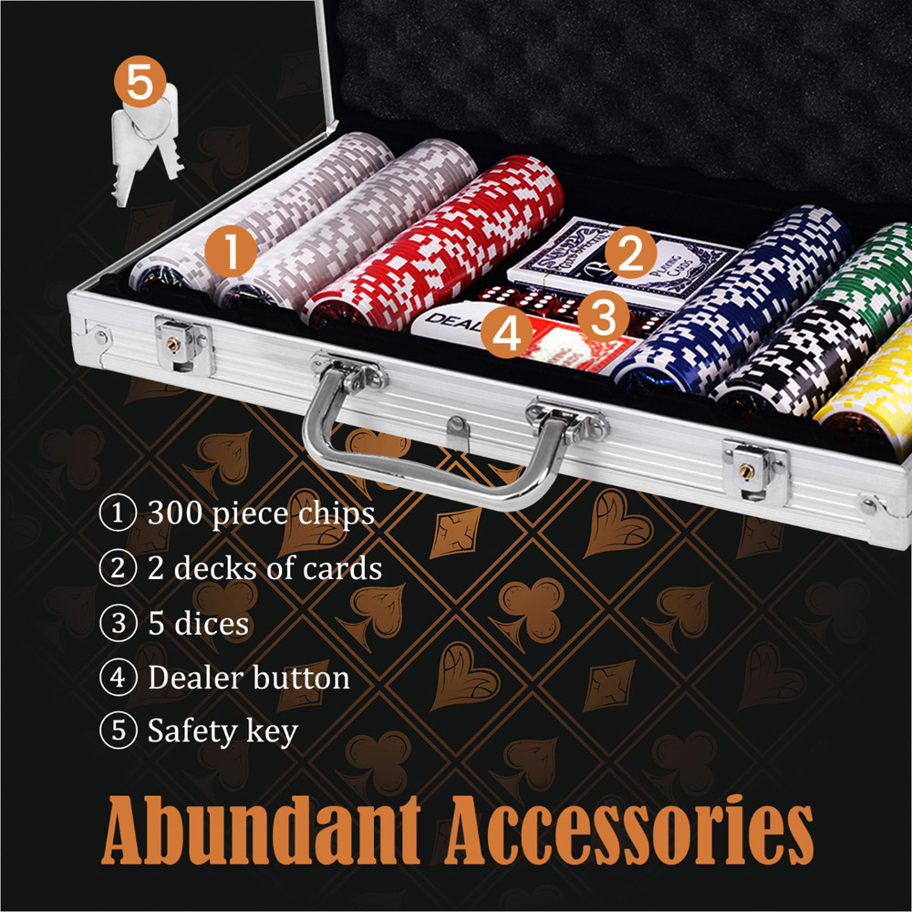 Costway Silver Texas Holdem Poker Set in Aluminium Case Image 6