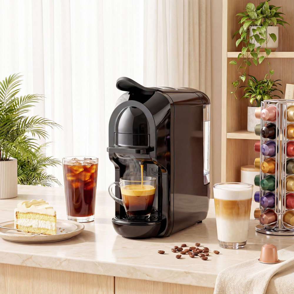 HOMCOM 19 Bar Black Pod Semi-Automatic 600ml Coffee Machine 1450W Image 2