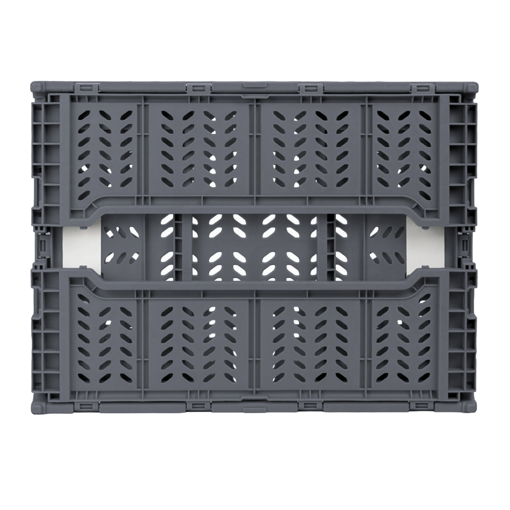 JVL Stackit Grey Foldable Storage Crate 14.5L 4 Pack Image 7