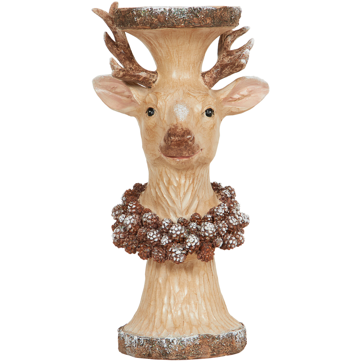 Woodland Reindeer Candle Holder - Brown Image 1
