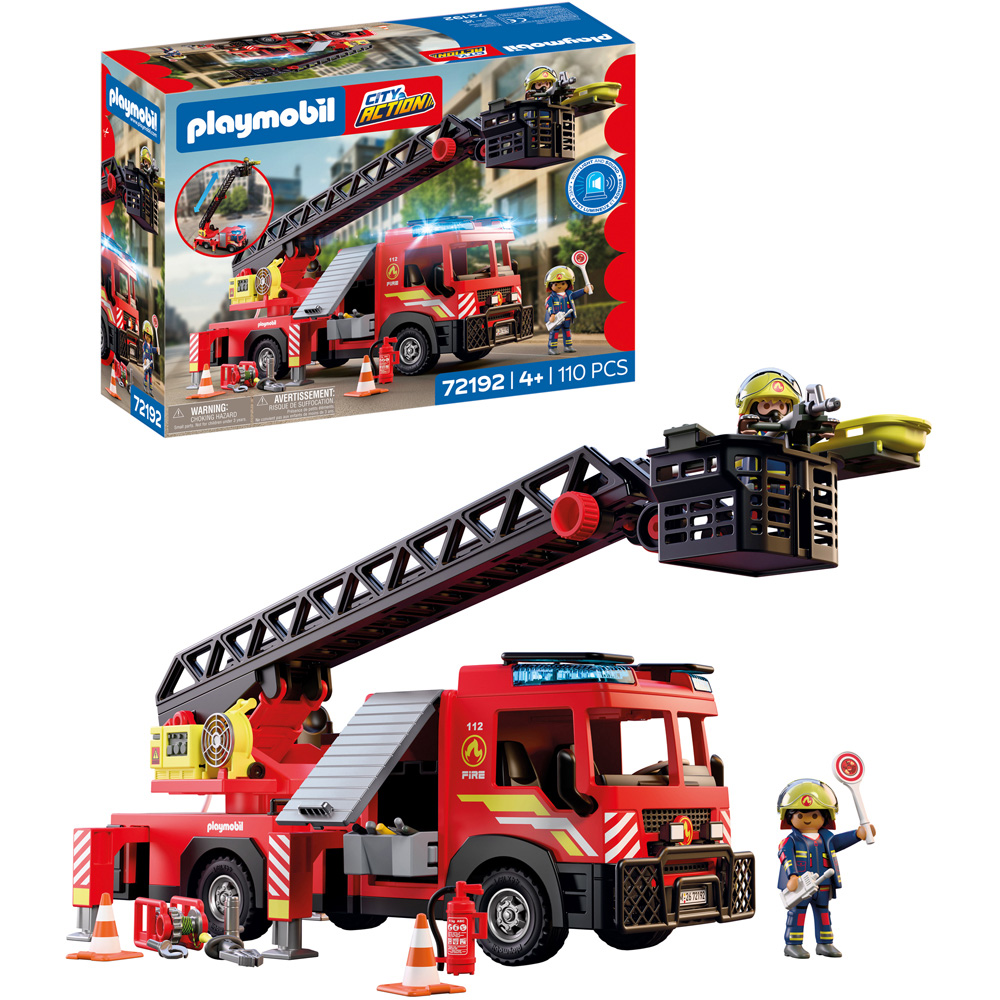 Playmobil Fire Ladder Truck Play Set Image 3